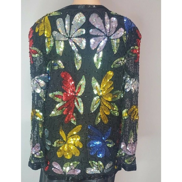 Vintage Swee Lo Beaded Sequin Cocktail Jacket. Size Small - Picture 8 of 8